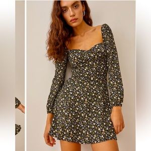 Reformation mochi floral long sleeve dress